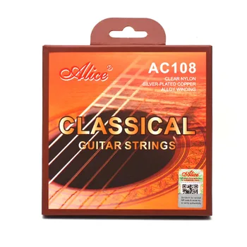 Alice AC108-N Klassikaline Kitarr Strings Nailon hõbetatud Vask Muusikariistade Tarvikud Osad