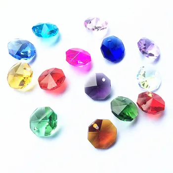 Tasuta Kohaletoimetamine 14mm kristall klaas octagon helmed üks auk,Klaas, kristall octagon helmed ühe augu.Pulm Teenetemärgi Tarvikud