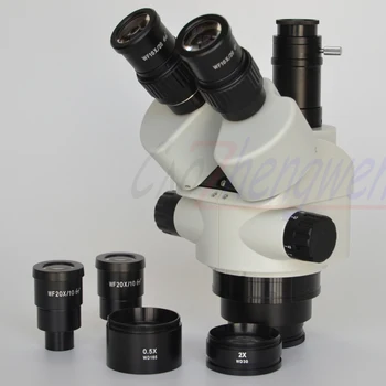FYSCOPE 2.1 X-180X 3,5 X-180X Simul-Fookuskaugus Trinocular Zoom Stereo Mikroskoop Pea Kontrolli Microscopeio 7X-45X