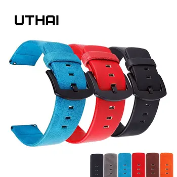 UTHAI P16 18/20/22/24mm Kella Rihm Retro Leather Kella Rihm 22mm Watch Band 18-24MM Watchbands