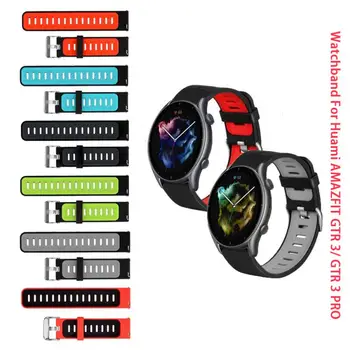 Dual-värv Sport Watchband Jaoks Amazfit GTR 3 Asendamine Watchband Jaoks Huami AMAZFIT GTR 3/ GTR 3 PRO 22mm Silikoon Käevõru