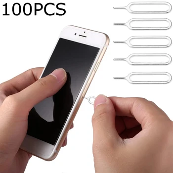 100TK Universal Mobile Telefon Kaardi Eemaldamine Pin-Slim SIM-Kaardi Salve Eject Vahend IPhone Samsung Xiaomi SIM-Kaardi Eemaldamise Tööriist