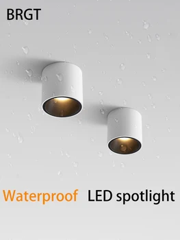 BRGT Veekindel LED Kohtvalgustid Pinnale Paigaldatud Lakke Lamp Alumiinium 10W15W20W30 Foco Valgust, Köök, Vannituba sisevalgustus