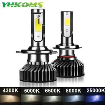 YHKOMS 80W 14000LM Auto Haedlight H4, H7 H1 LED H8 H9 H11 4300K 5000K 6500K 8000K 25000K Auto udutule 80W 16000LM 12V LED Pirn