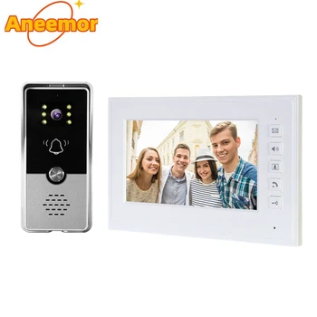 Video Intercom Villa 720P Home Security Kanne Juurdepääsu Kontrolli Süsteem Night Vision Uksekell 7 Tolline Traadiga Video Ukse Telefon