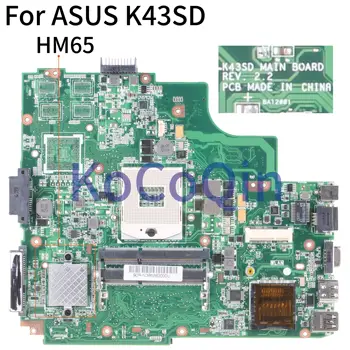 KoCoQin Sülearvuti emaplaadi Eest ASUS K43SD K43E P43E A43E K43SV K43 Emaplaadi REV2.2 HM65