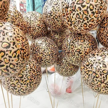 10tk 22inch 4D Foolium Õhupallid Tiger Zebra leopardi Mustriga Heelium Globos jaoks Džunglis Loomade Wild Safari Pool Sünnipäeval Teenetemärke