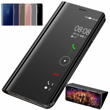 Samsung Galaxy A22 5G Smart Mirror Flip Case For Galaxy A03s Põrutuskindel Nahast Magnet Telefoni Kate Kaitsev Kest Coque