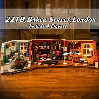 Briti Tv Draama Detektiiv Sherlock Holmes 221b Baker Street London Watson Mrs. Hudson Moriarty ehitusplokk Tellised Mänguasi Kingitus