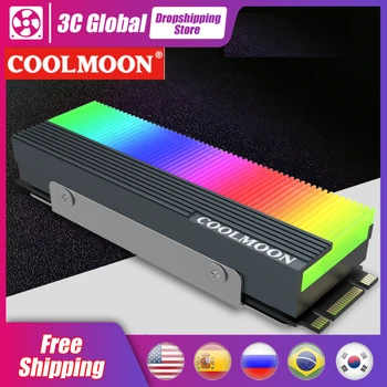 COOLMOON CM-M7S M. 2 ARGB SSD Heatsink Külmik 2280 Solid State Drive Radiaatori Padi Video Graafika Kaart Vee Jahuti Radiaator