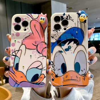 Disney Donald Duck Daisy Duck Telefon Case for iPhone 11 12 13 mini pro XS MAX 8 7 6 6S Pluss X 5S SE 2020 XR juhul