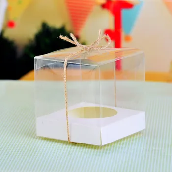12tk läbipaistvast Plastikust Cupcake Pakendi Karp Kook Kupli Soosib Box Konteiner Pulmapidu Cupcake Kastid Kinke Tarvikud