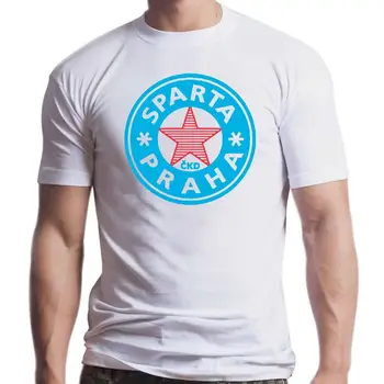 Uus Voor Kaela enimmüüdud Mees Looduslik Puuvillane Särk Sparta Praha Soccerite T-särk