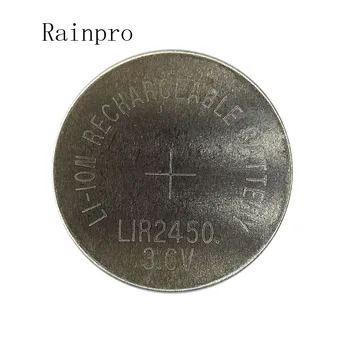 Rainpro 2TK/LOT 3,6 V LIR2450 Liitium-Ioon Laetav Aku CMOS BIOS Nuppu Mündi Cell Li-ion.