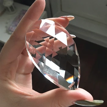 76mm klaasikunsti Crystal Prism Ripats, Lamp, Lühter Ripub Ornament DIY Suncatcher Lihvitud Pisar