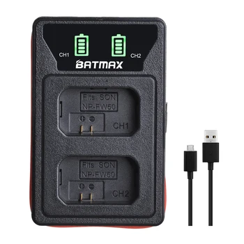 USB Dual Battery Charger SONY NP-FW50 FW50 NP-FW50 NPFW50 NEX-3 JA NEX-5 JA NEX-6 SLT-A55 A33 A55 A37 A3000 A5000 A6000 Kaamera