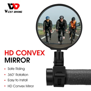 LÄÄNE-BIKING Universaalne Bike Rearview Mirror 360 Kraadi Reguleeritav Tahavaatepeegel Jalgrattasõit Tarvikud Jalgratta Lenkstangi Peeglid