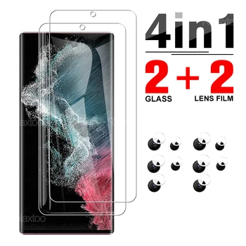 4-in-1 Samsung S22 Plus S 22 5G ekraani kaitsva klaasi kaitsja kohta galaxy s22plus 22plus 5G S22+ objektiiv karastatud film