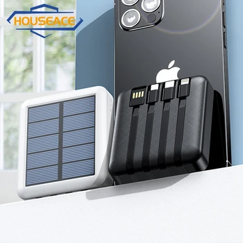 HOUSEACE kompaktsed Solar Power Bank For Mobile Telefon Kaasaskantav Väljas Mini 2.1 Kiire Laadimine Kerge 10000mAh BJC-384