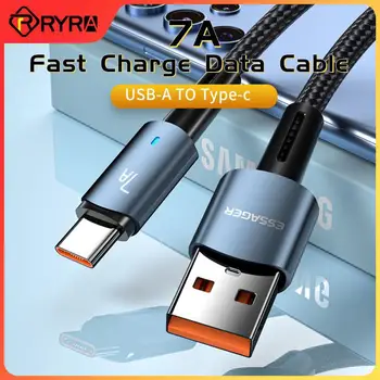 RYRA 7A C-Tüüpi USB-Kaabel Traat Realme Oneplus OPPO 100W Kiire Laadimine USB-C Tüüpi Andmete Juhe Huawei P30 P40 Pro Samsung