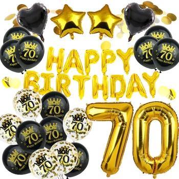 Amawill Õnnelik 70 Sünnipäeva Dekoratsioon Kit Komplekt 70-Aastane Rose Gold Foil Heelium Õhupalli Number 70. Sünnipäeva 70 Aastapäeva Teenetemärgid