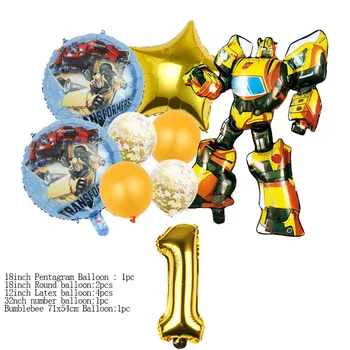 Bumblebee-Foolium Õhupalli 32inch Number Ballon Kuld Super Auto Happy Birthday Party Dekoratsioon Poiss, Lapsed, Peace Autod Robot Mänguasjad Kingitus
