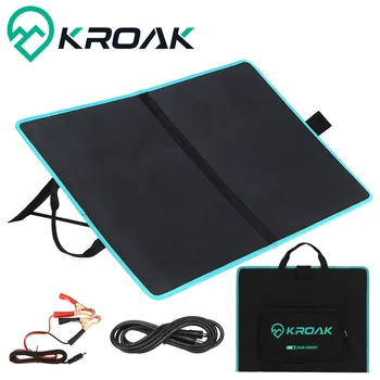 Kroak K-SP03 100W Shingled päikesepaneel IP65 Veekindel PE Paneel Paindlik Kokkupandav Päikese Plaat Kaasaskantav Dual USB Solar Charger