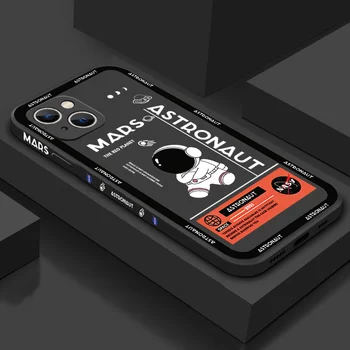 Case For iPhone 14 13 12 11 Pro Max XS Max XR-X 8 7 Plus SE 2020 Astronaut Silikoonist Pehme Kaas Coque