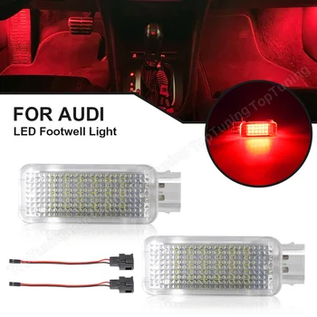 2TK Punane LED Viisakalt Ukse Pagasiruumi Jalgade Golve Kasti Light Lamp Audi A3 8P A4 B6 B7 B8 B9 A6 S6 C6 A7 S7 A8 S8/K5 K7 R8 A1