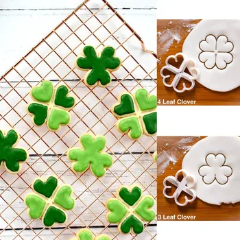Neli Leaf Ristikud Cookie Kutter Õnnelik Küpsetamine Hallituse St. Patrick ' s Day Küpsise Joosta Hallituse Fondant Küpsetamine Vahend Köök Tarvikud