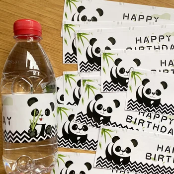Omilut 12tk Panda Kleebis Panda Sünnipäeva mineraalvee Pudeli Etikett, Kleebised Baby Shower Poiss/Tüdruk Sünnipäeva Tarvikud