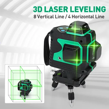 Laser Tase 12 Read 3D Füüsilisest Tasandamine 360 Horisontaalne Ja Vertikaalne Professionaalne Roheline Laserkiir Liini Ehitada Mõõtmise Vahendid