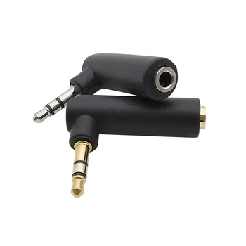 2/5tk 3,5 mm 3 Masti Naine, Et Mees 3.5 mm Audio Stereo Plug Õige Nurga all Pesa Converter L Kuju Kõrvaklappide Pesa Adapter