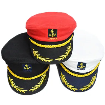 Täiskasvanud Jaht Sõjaväe Mütsid Paadi Kapten Laeva Madrus Kapten Kostüüm ja Müts on reguleeritav ühise Põllumajanduspoliitika Navy Marine Admiral Meeste Naiste