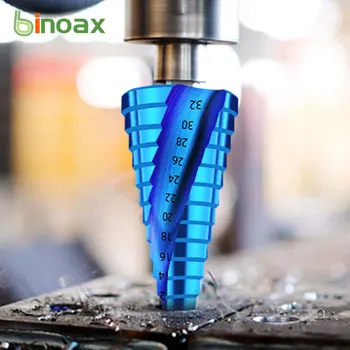Binoax M35 Nano Kaetud Step Drill Bit Roostevabast Terasest ja Raske Metallist Puidutöötlemine Puurida