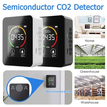 Pooljuht-Sensor CO2 Mõõtja Temperatuur Niiskus Tester õhukvaliteedi Monitor Analyzer Süsinikdioksiidi Gaasi Detektor