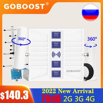 GOBOOST Viis Band Signaali Korduva 2G 3G 4G 700 800 850 900 1800 1700 1900 2100 2600 MHz Cellular Võimendi Mobiiltelefon Reapeater
