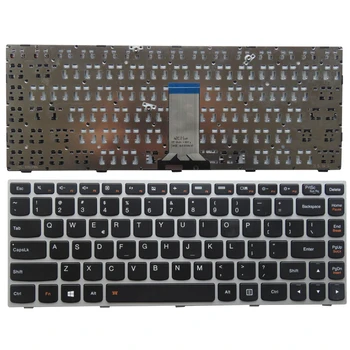 UUS Klaviatuur LENOVO Flex 2 14 Flex 2 14D Hõbedane piiri sülearvuti klaviatuur Ei taustvalgus