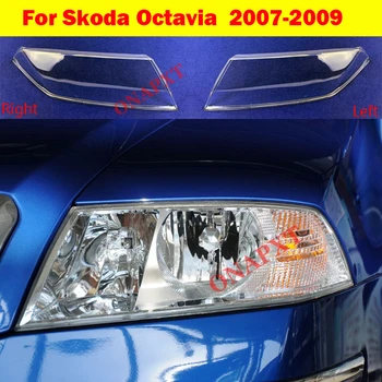 Auto Esi-Esitulede Kaas Skoda Octavia Auto Esilaterna Lambivarju Lampcover Pea Lamp valgus Katab klaas Objektiivi Shell 2007-2009