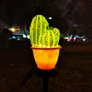 LED Ananassi Cactus Kujuline Lamp Solar Powered Maa Päikese Valgus Väljas Aia Kaunistused, Lamp on Veekindel Maastiku Tuled