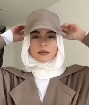 Mood Premium Sifonki Salli Ja Baseball Cap Vahetu Hijab KÕIK-ÜHES Komplekt 2-Osaline Müts Naiste Suvel Uus Ülikond Headscarf 180X70CM