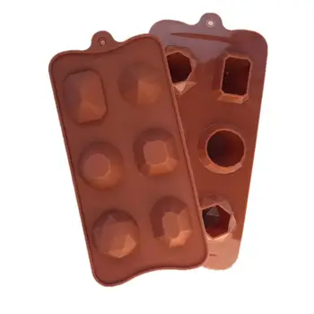 3D Ehted Gemstone Kuju Fondant Hallituse Silikoon Sugarcraft šokolaadikook Seep Küünla Kaunistus DIY Hallituse Küpsetamine Vahendid D641