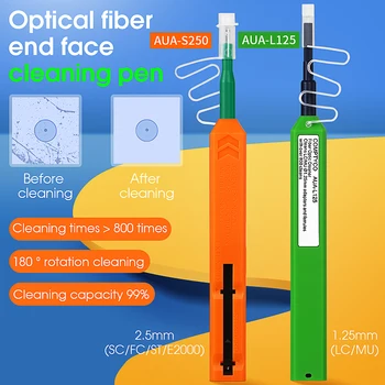AUA-S250 SC/FC/S 2,5 mm Fiber Optic Cleaning Pen LC/MU 1,25 mm Puhastus Kiudaineid Puhastaja Tööriistad, Optilised Kiud, Optiliste Cleaner