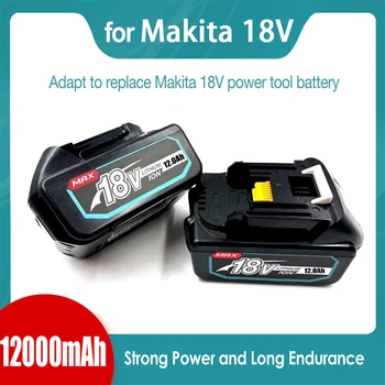 100% Originaal Makita 18V 12000MAh Laetav Elektrilised Tööriistad Makita Aku Koos LED-Li-ion Asendamine LXT BL1860B BL1860 BL1850