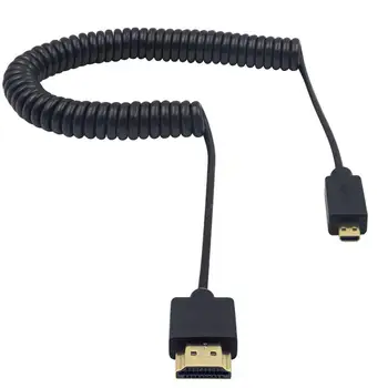 Mikro-HDMI-ühilduvate Mees, et HDMI-ühilduvate Rullis Adapter Kaabel Slim Extreme/Õhuke for4K,3D, Audio Return Channel (2.5 M/8,2 JALGA)