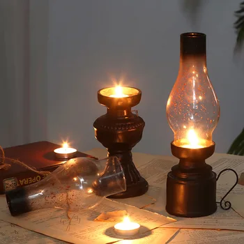 Retro Petrooleumi Lamp Küünlajalad Kodu Decoracion Kaunistused Väljas Telkimine Lambi Õli Valguse Laterna Küünlajalg Vintage Figuriin