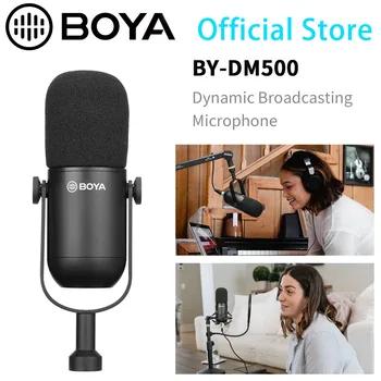BOYA POOLT-DM500 Professional Desktop Cardioid Dünaamiline Stuudio Mikrofoni Arvuti Live Streaming Youtube ' i Salvestamise Taskuhääling
