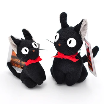 Studio Ghibli Hayao Miyazaki Kiki ' s Delivery Service Must JiJi -, Plüüš-Mänguasi, Armas Mini Must Kass Kiki Täistopitud Mänguasi Võtmehoidja Ripats