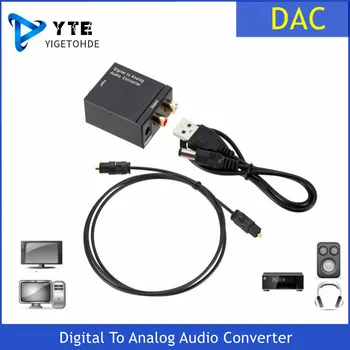 YIGETOHDE Digitaal-Analoog Audio Converter Toslink Optiline Fiiberkaabel Koaksiaal Signaali AV R/L Audio Decoder SPDIF ATV DAC Võimendi