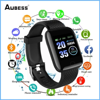Aubess Smart Vaadata Meeste Ja Naiste Vererõhk Smartwatch Sport Tracker Pedometer 116 Pluss Smart Kellad Nutikas Käevõru